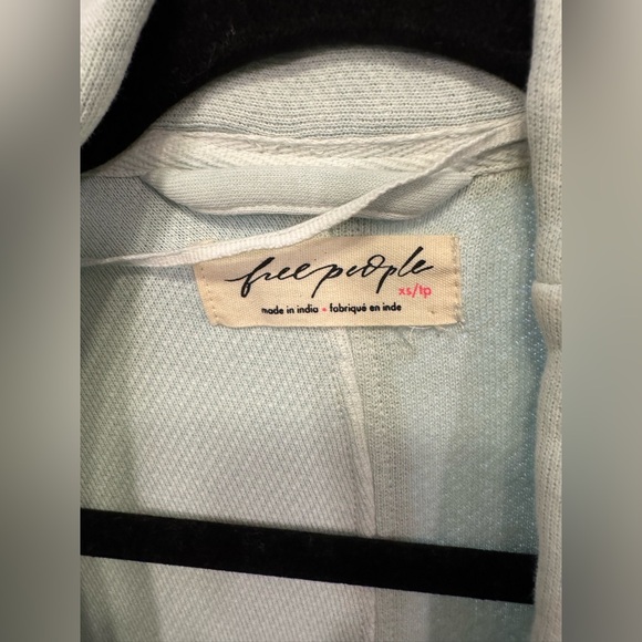 NWOT Free People Lola Sweatshirt Cardi - spa combo mint tan - XS - Picture 8 of 8